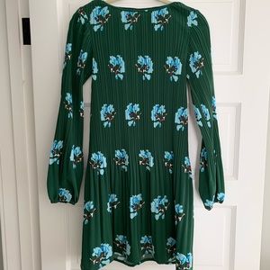 NWT MAJE Rockinett Floral-PrintPleated Crepe Dress